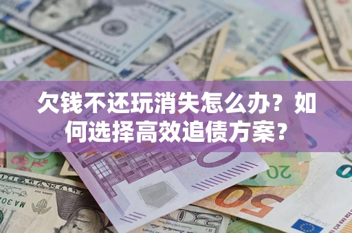 武汉欠钱不还玩消失怎么办?如何选择高效追债方案? 武汉欠钱不还玩消失怎么办?如何选择高效追债方案?