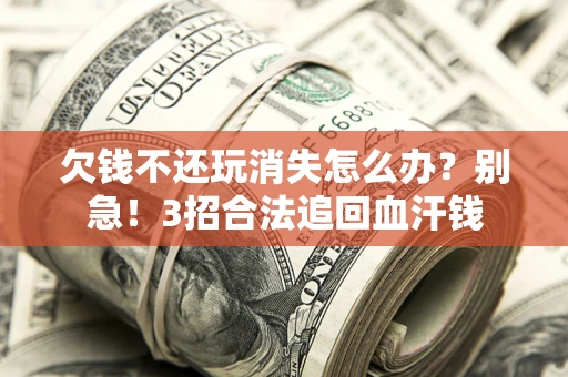 武汉欠钱不还玩消失怎么办?别急!3招合法追回血汗钱 武汉欠钱不还玩消失怎么办?别急!3招合法追回血汗钱